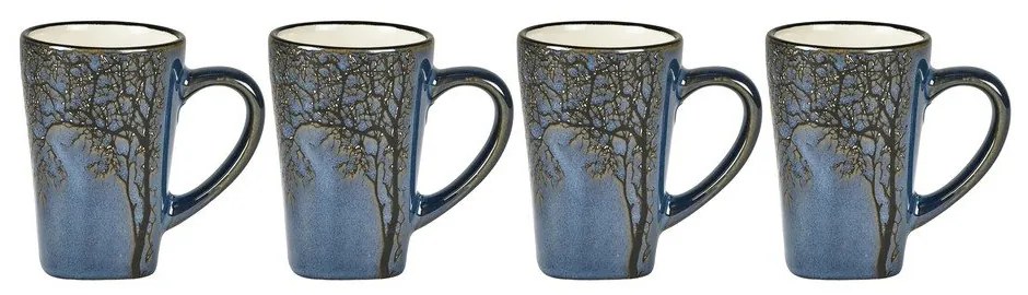 Kék agyagkerámia eszpresszó bögre szett 4 db-os 100 ml Hela – Villa Collection