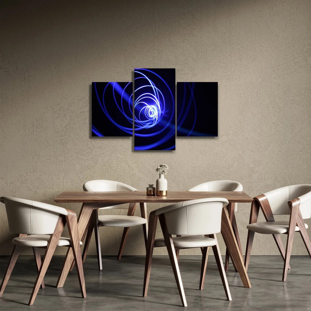 Kék spirálok képe (90x60 cm)