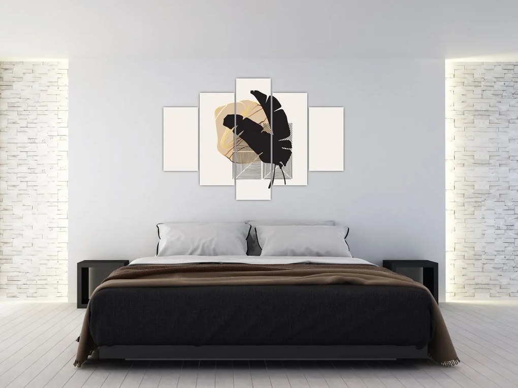 Kép - Absztrakció trópusi levelekkel N⁰4 (150x105 cm)