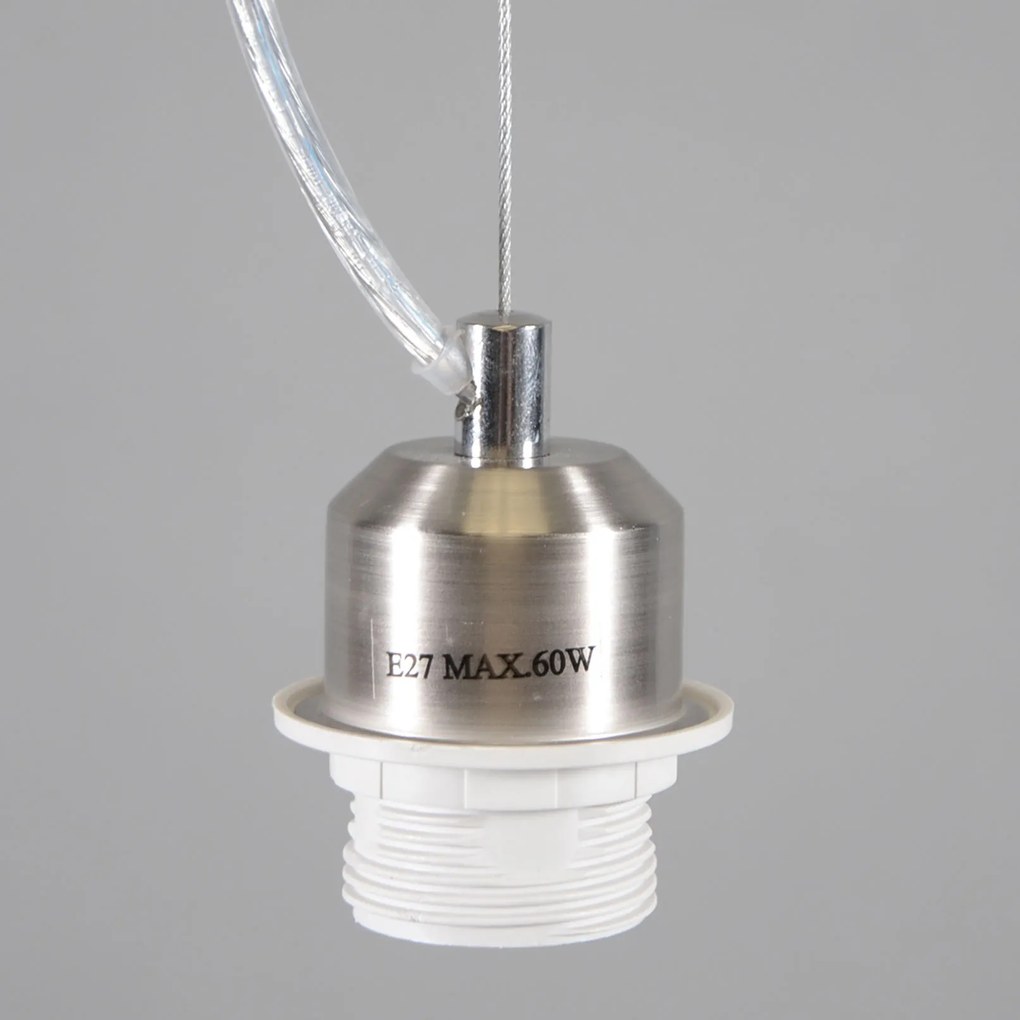 Modern függőlámpa acélból árnyékolóval 45 cm fekete - Cappo 1