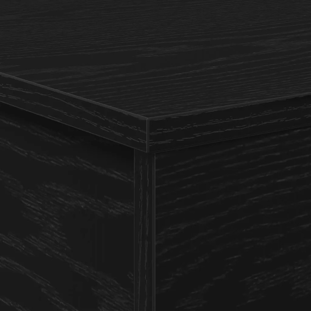 Fekete Tölgy Dohányzóasztal 90x44.5x45 cm Szerelt Fa