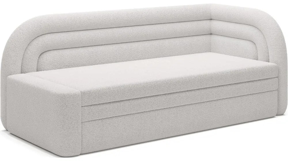 Krémszínű buklé kinyitható-tárolóhelyes kanapé jobb oldali 223 cm Fabillo – ELTAP