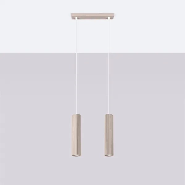 Brilagi - Csillár zsinóron CRESTO 2xGU10/10W/230V taupe