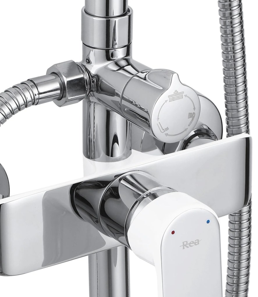 Zuhanyszett REA BLOOM WHITE CHROME