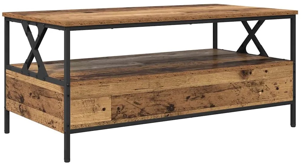 Dohányzóasztal with Drawer Régi fa 100 x 51 x 45 cm Faanyag