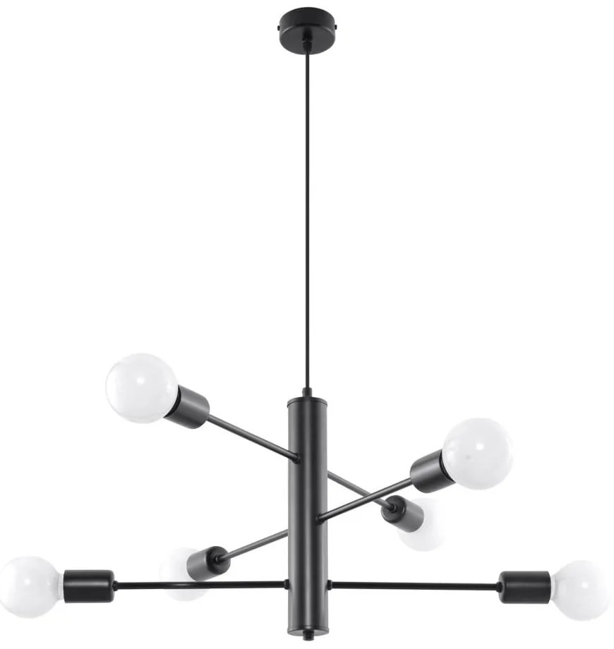 Donato 6 fekete mennyezeti lámpa - Sollux