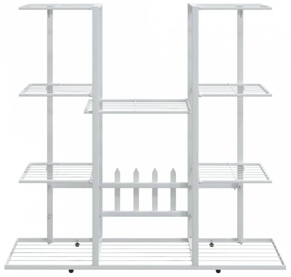 Fehér vas virágtartó állvány 94,5 x 25 x 89 cm