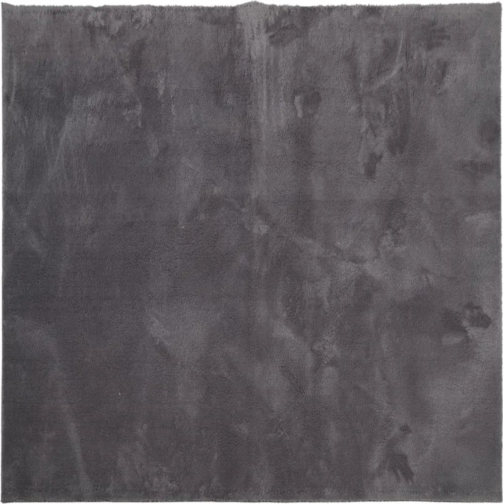 vidaXL HUARTE antracit rövid szálú puha és mosható szőnyeg 160x160 cm