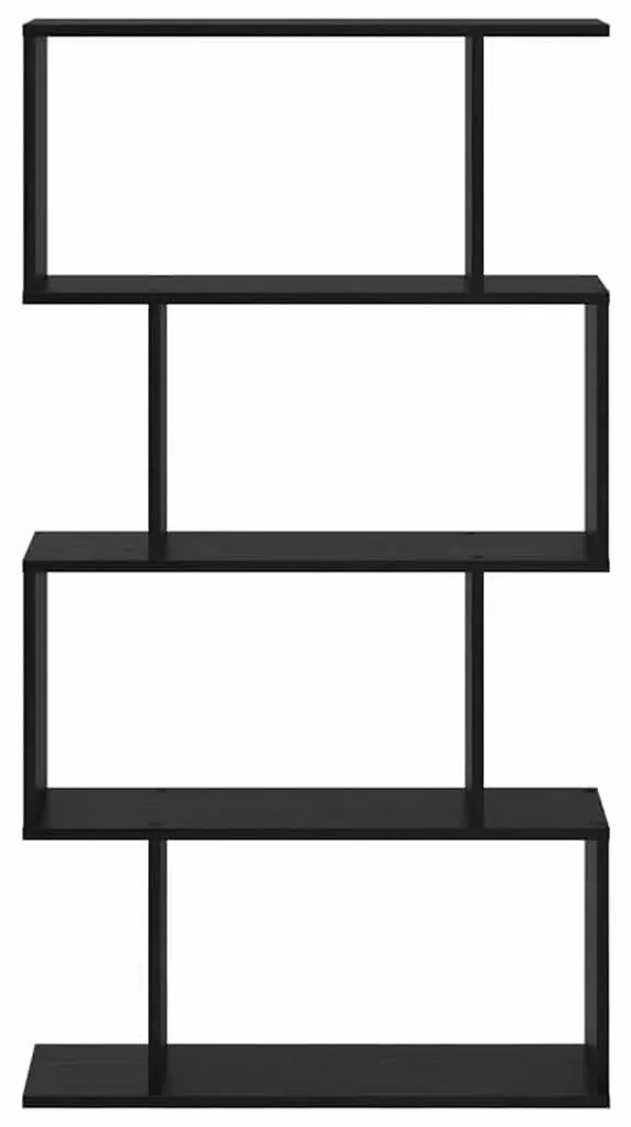 Könyvespolc Fekete 70 x 24 x 129 cm Faanyag