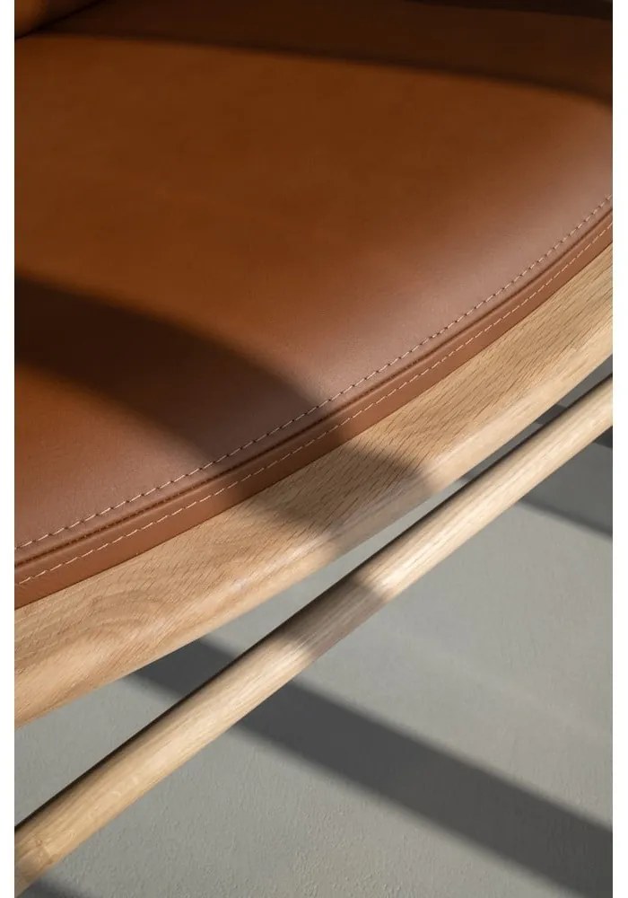 Dedo tölgyfa fotel zöld szövet ülőrésszel - Gazzda