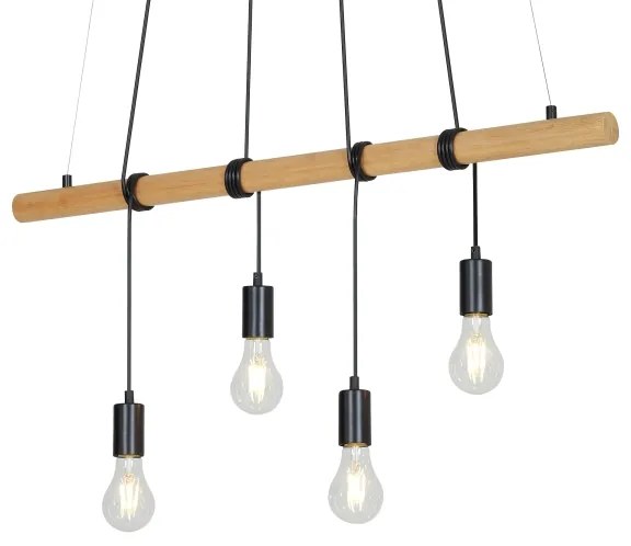 Briloner 4015045 - Csillár zsinóron 4xE27/25W/230V