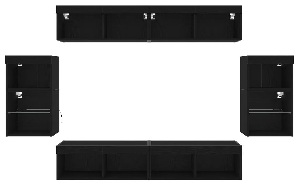 Lebegő polc 2 db Fekete tölgy 40x28,5x40 cm MDF