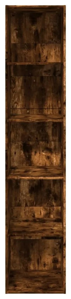 füstös tölgy színű szerelt fa könyvespolc 40 x 30 x 189 cm