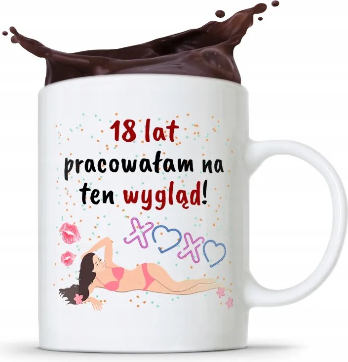 Bögre Tökéletes Ajándék Születésnapra 18 18-es 18-as évek fotónyomtatással