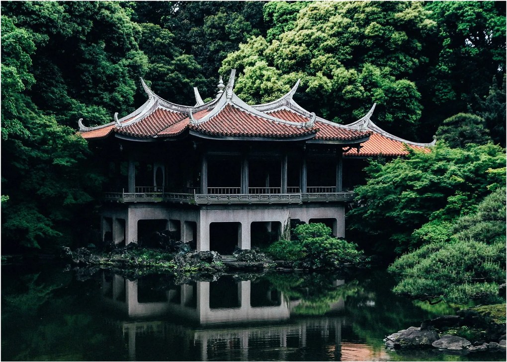 A japán nemzeti kert képe (70x50 cm)