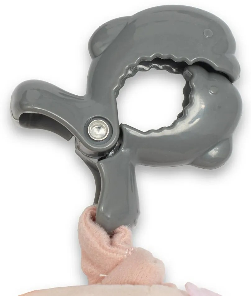 Baby Mix Maci gyerek zenélő plüss játék csipesszelrózsaszín, 24 cm
