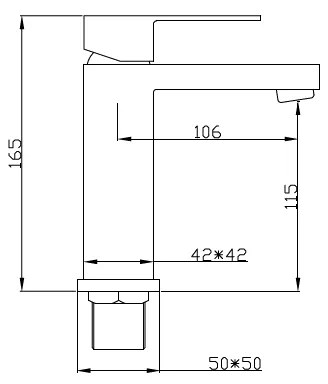 Mexen CUBE - Mosdó csaptelep, Króm, 72900-00