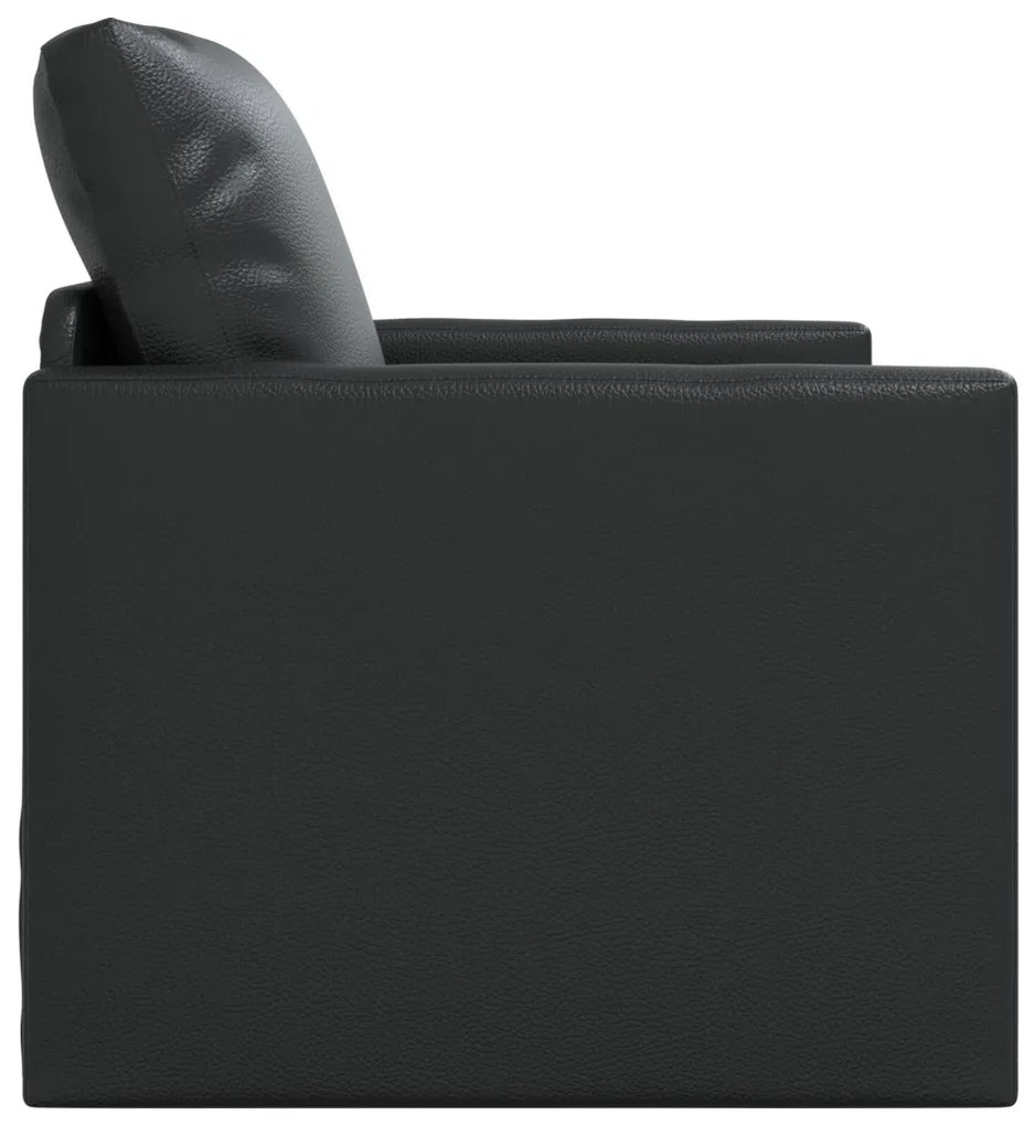 vidaXL Floor Sofa Bed 2-in-1 Fekete 74x77x81 cm Műbőr