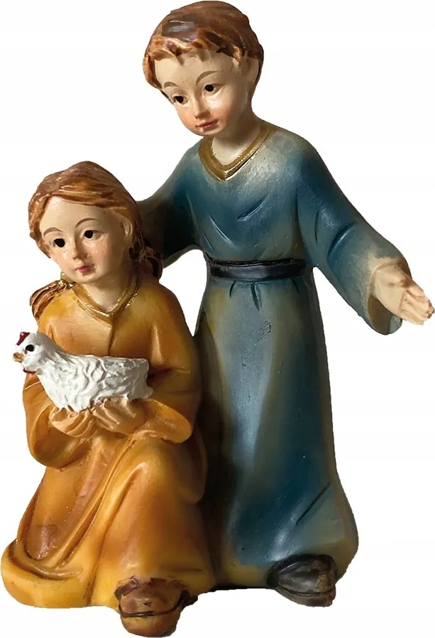 Betlehem Figura "gyerekek Tyúkkal" * 5cm magas* 7cm magas figurákhoz
