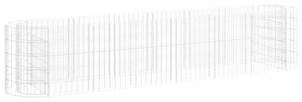horganyzott vas gabion magaságyás 260 x 50 x 50 cm