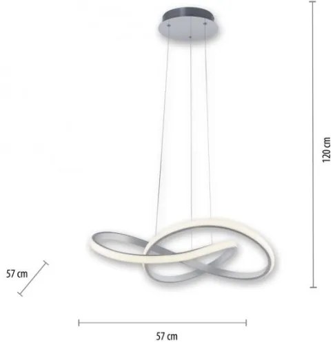 Leuchten Direkt 15402-95-LED Dimmelhető csillár zsinóron MARIA LED/25W/230V