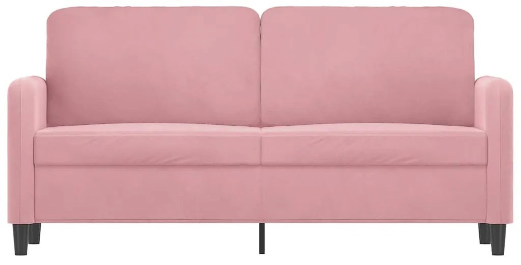 vidaXL kétszemélyes rózsaszín bársony kanapé 140 cm