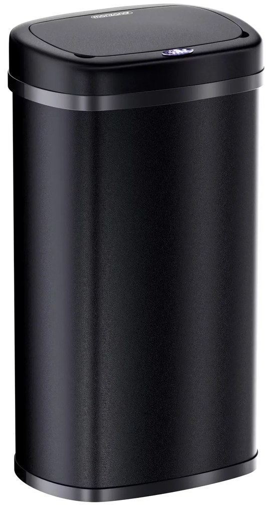 Deuba Érintésmentes, szögletes szemetes USB-vel 58 l - fekete