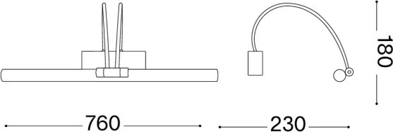Ideal Lux - LED képvilágító BOW LED/8W/230V fényes króm