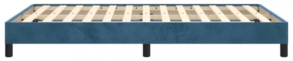 sötétkék bársony ágykeret matrac nélkül 120 x 200 cm