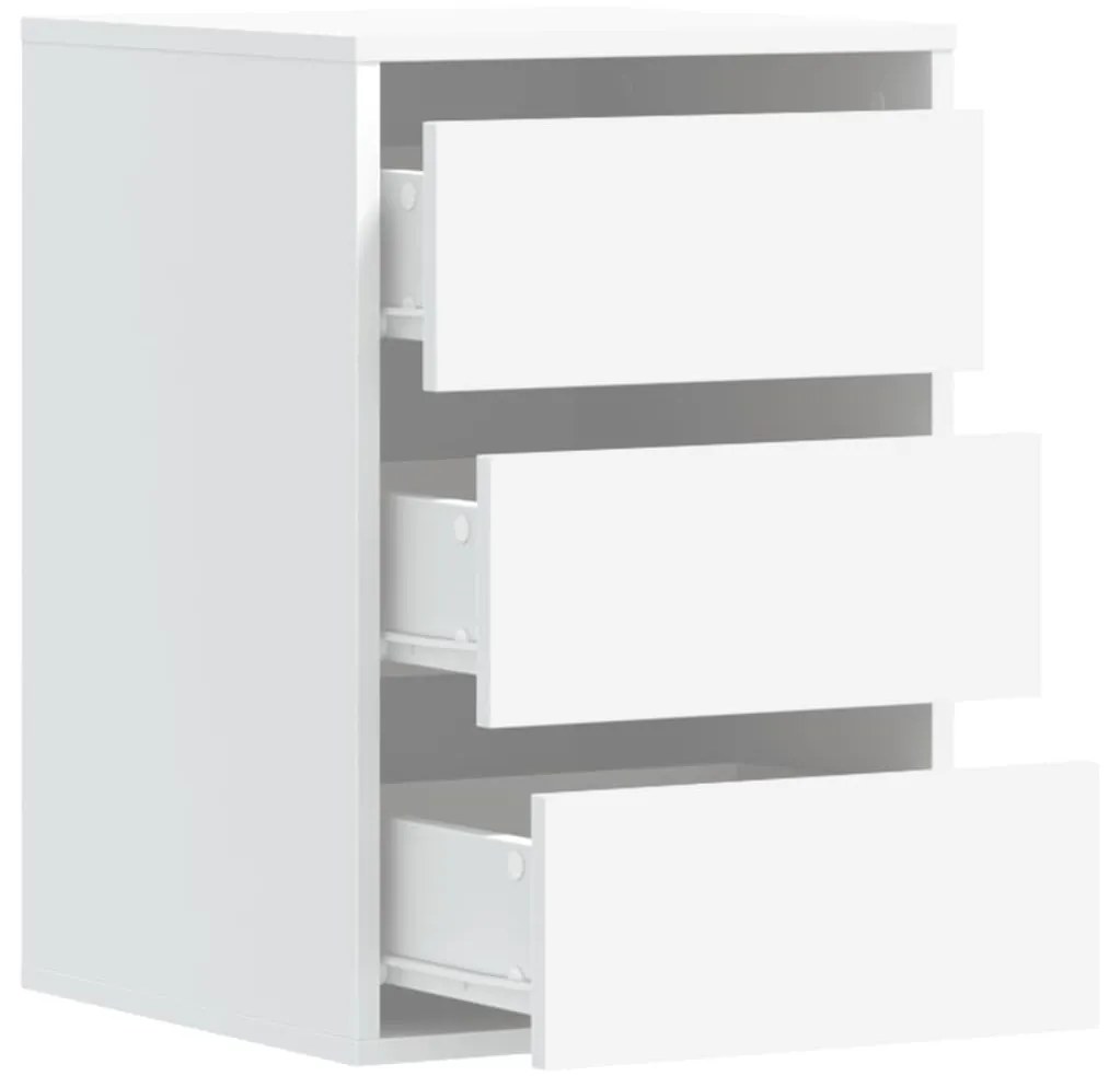 vidaXL fehér szerelt fa fiókos sarokszekrény 40 x 41 x 58 cm