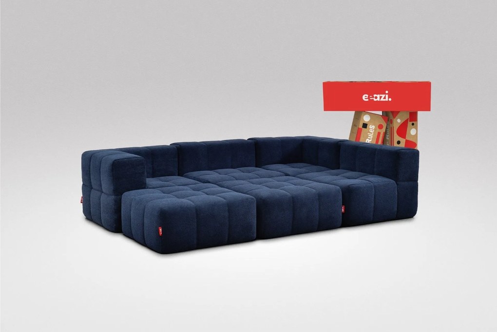 6 Teiliges Modulares Sofa – Blau