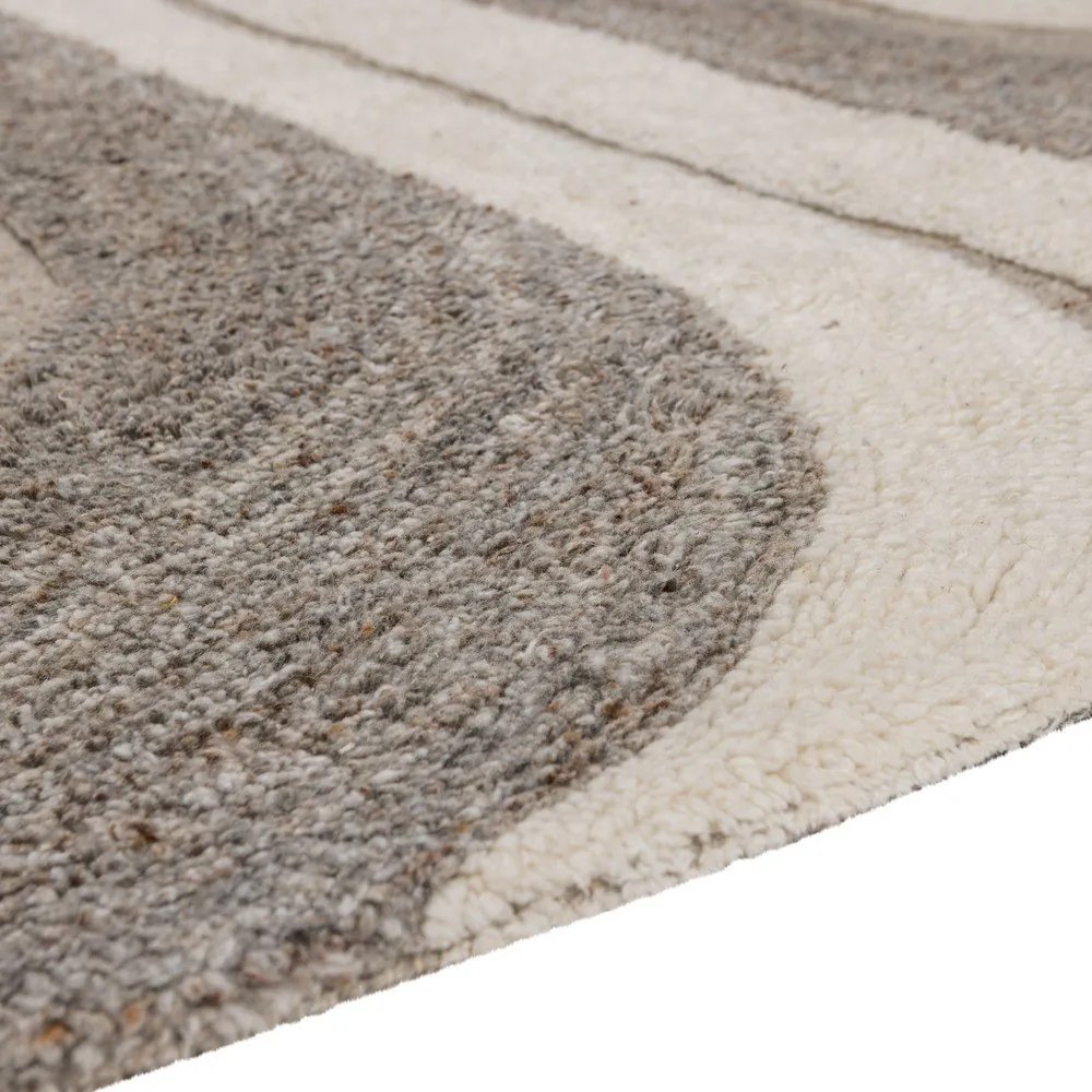 Szürke-bézs gyapjúkeverék szőnyeg 170x240 cm Moro – WOOOD