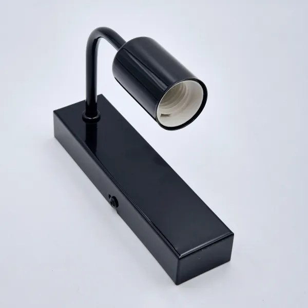 Fali lámpa ASTRID 1xE27/60W/230V fényes fekete