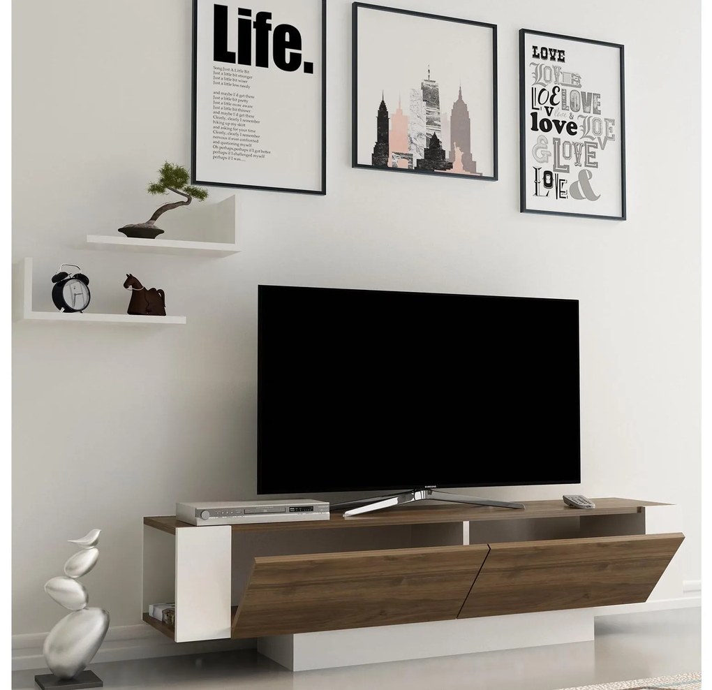 TV asztal/Szekrény Metro (dió + fehér) . 1102349