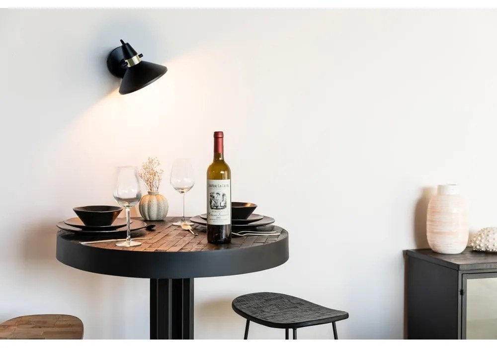 Fekete fali lámpa Jona – White Label