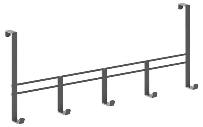Fekete fém ajtófogas 38 cm Lava – Metaltex