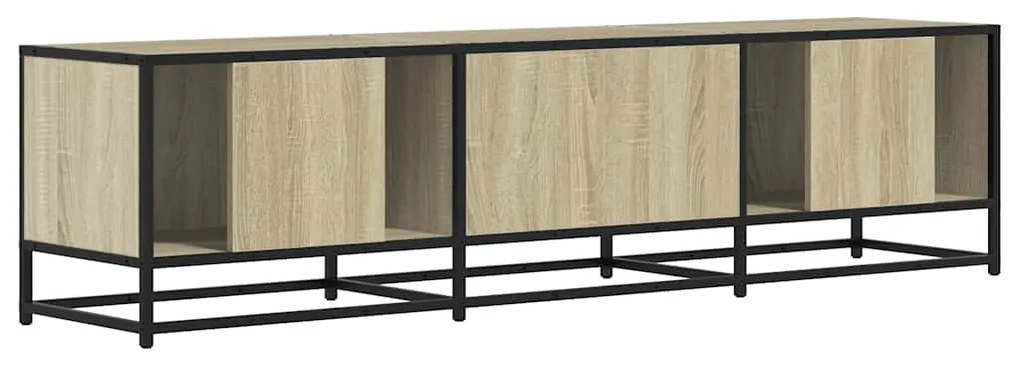 sonoma tölgy színű szerelt fa és fém TV-szekrény 160x35x41 cm