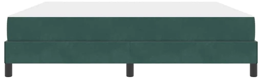 Boxspring ágy matraccal Sötétzöld 180 x 200 cm Bársony
