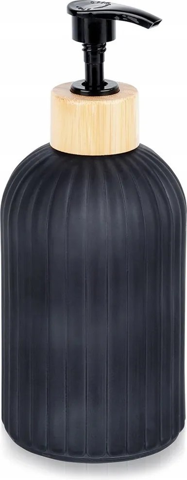 Folyékony szappan, gél, mosogatószer adagoló, fürdőszobai, konyhai, fekete