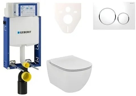 Fali WC szett Geberit befalazáshoz + Ideal Standard Tesi WC 110.302.00.5NF4