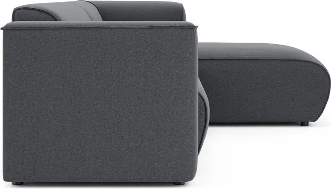 Sötétszürke sarokkanapé (jobb oldali-heverő résszel) Merid – Ropez