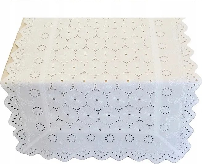 Dekorációs futópad Nela 35x110 áttört fehér 541 boho