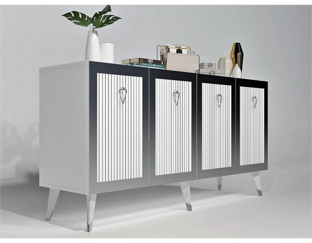 Bare White and Silver szekrény