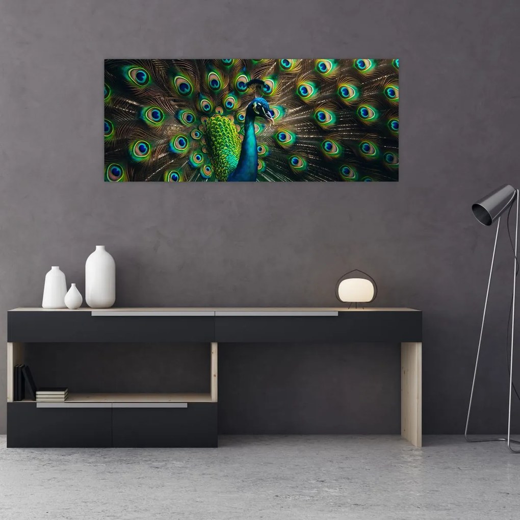 Kép – Pávatoll (120x50 cm)