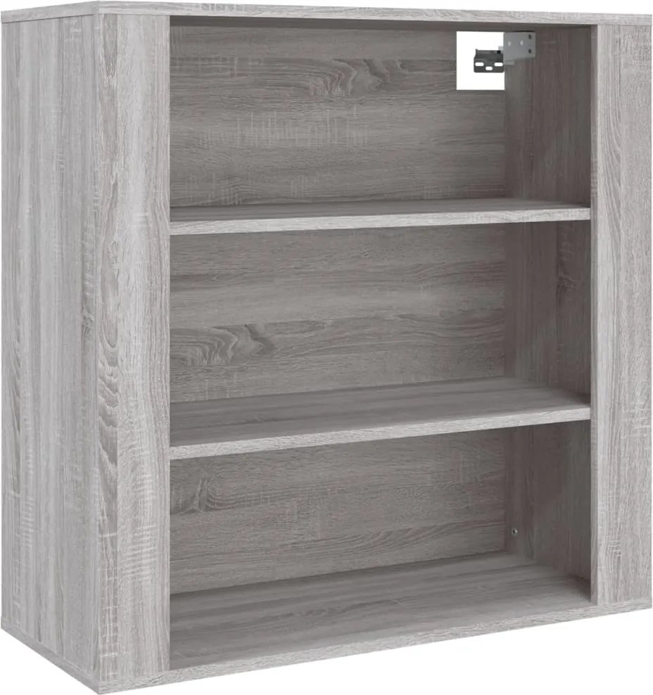 vidaXL szürke sonoma színű szerelt fa faliszekrény 80x33x80 cm