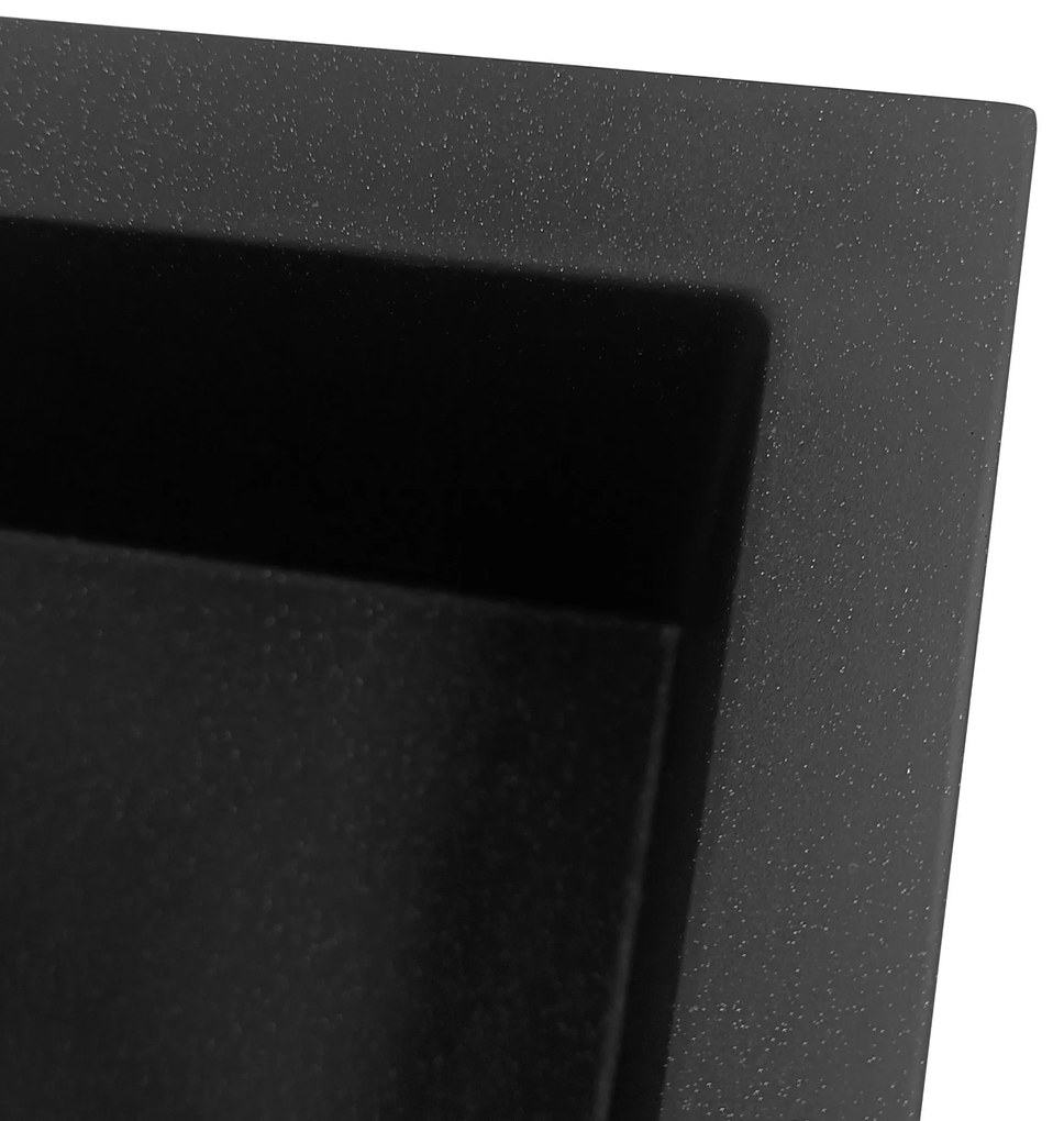 WEST XL gránit mosogató black METALLIC