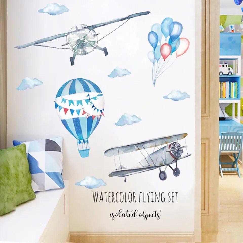 PIPPER | Falmatrica "Léggömbök és repülőgépek 2" 71x82 cm