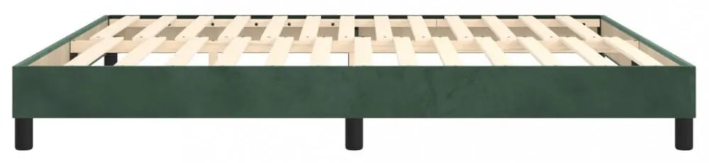 sötétzöld bársony rugós ágykeret 160x200 cm