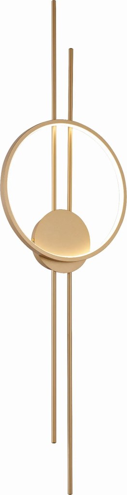 Luxus fali lámpa kör alakú arany karika formájában az Exton fotel felett