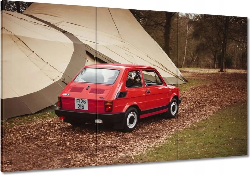 Képek 120x80 Piros kisautó Fiat 126p